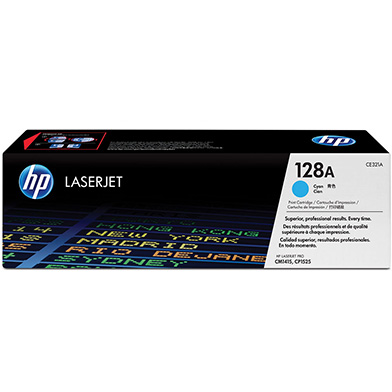 Genuine HP 128A Cyan Toner Cartridge (1,300 pages) 